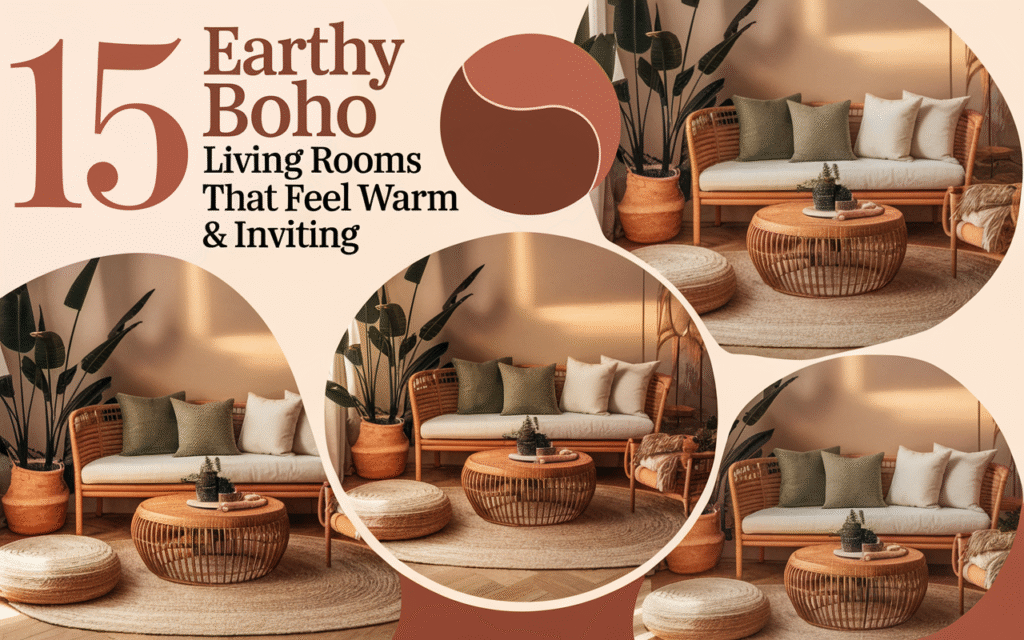 15 Earthy Boho Living Rooms That Feel Warm & Inviting