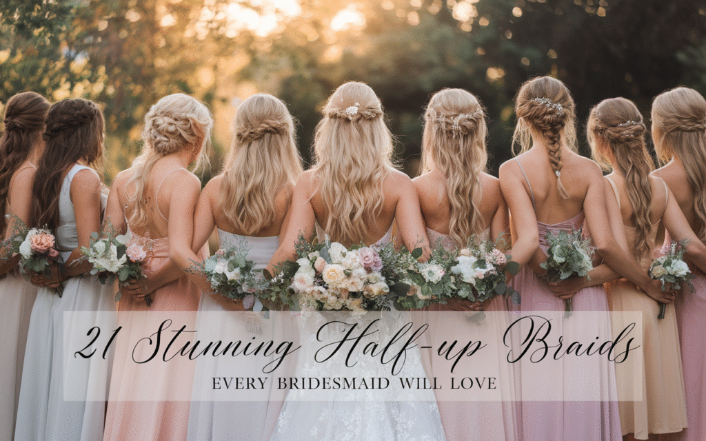 21 Stunning Half-Up Braids Every Bridesmaid Will Love