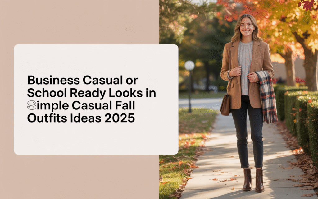 Business casual or school ready looks in simple casual fall outfits ideas 2025