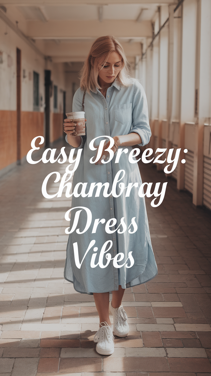 Chambray Dress + White Sneakers