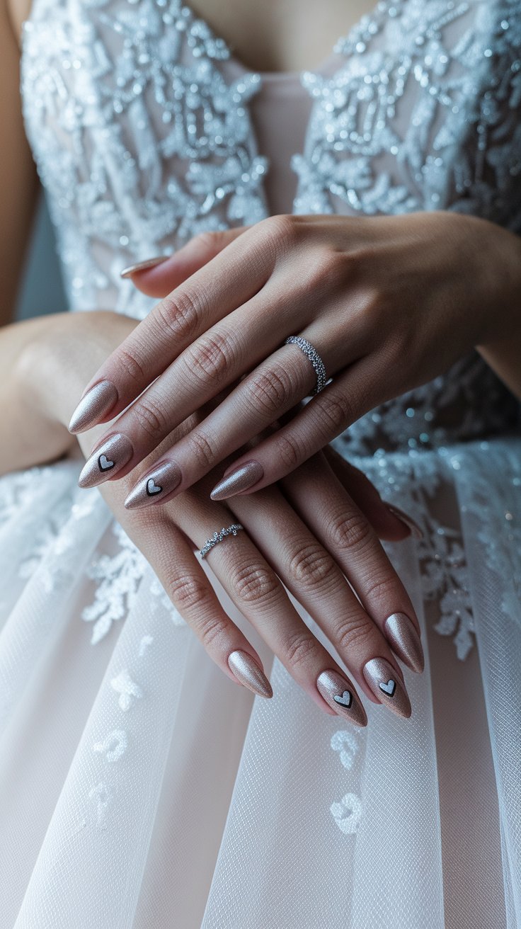 Champagne Nude with Negative Space Hearts