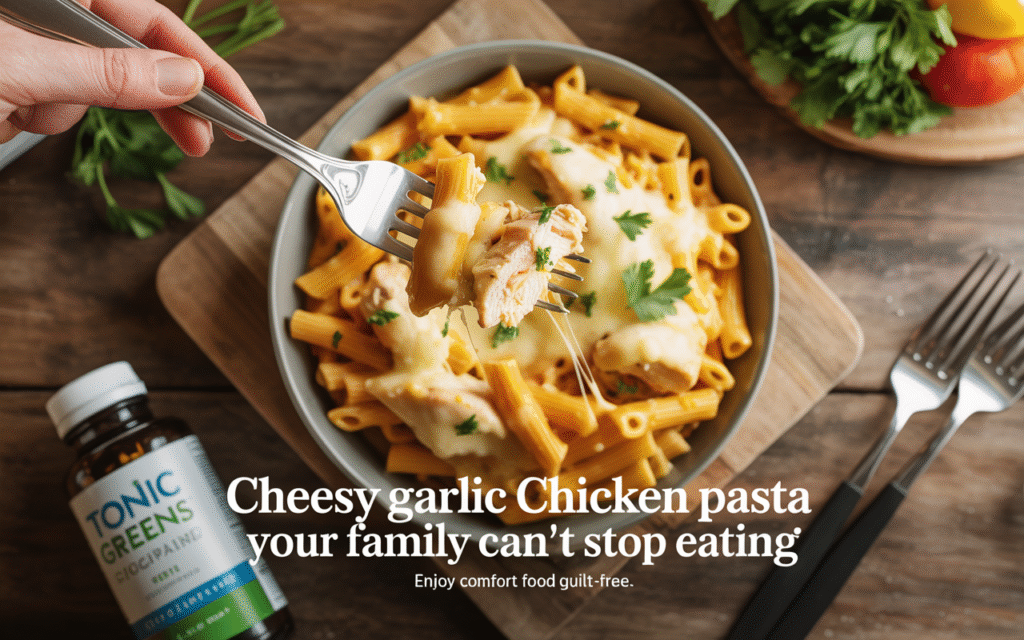 Cheesy Garlic Chicken Pasta Your Family Can’t Stop Eating