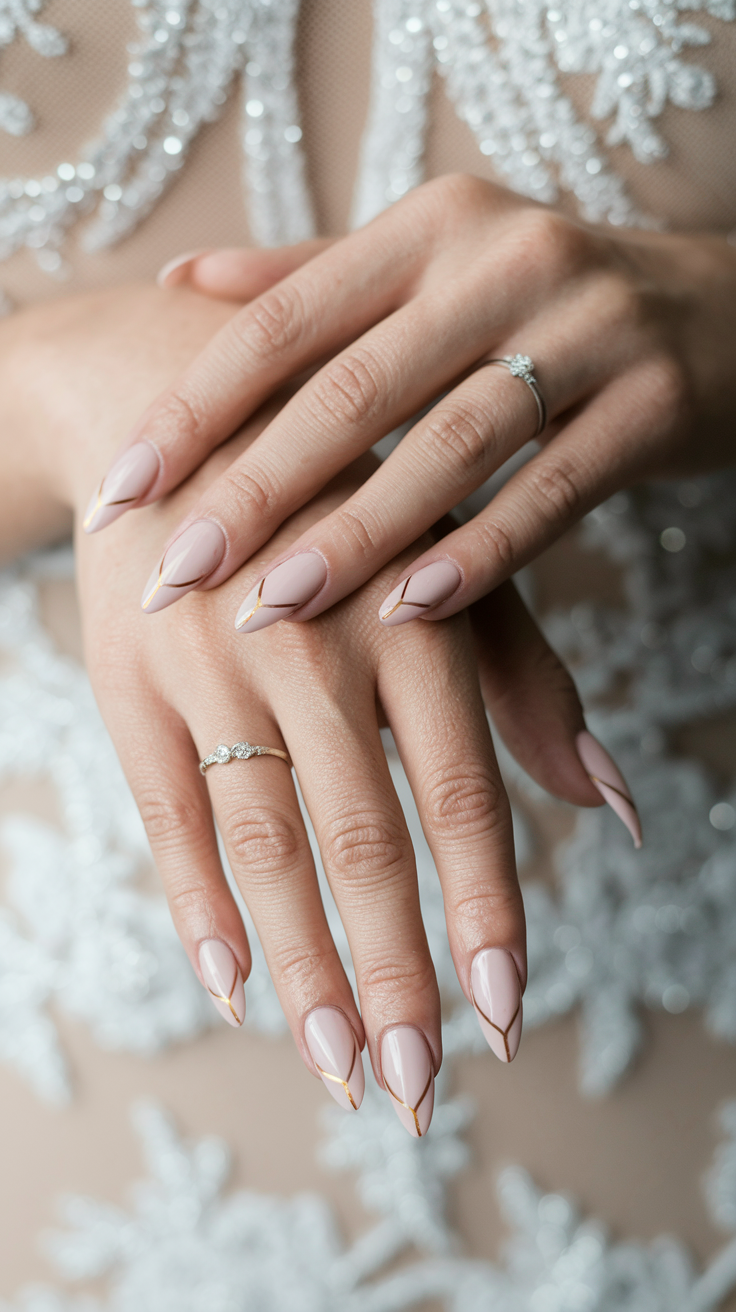 Classic French Acrylic Nails with a Twist
