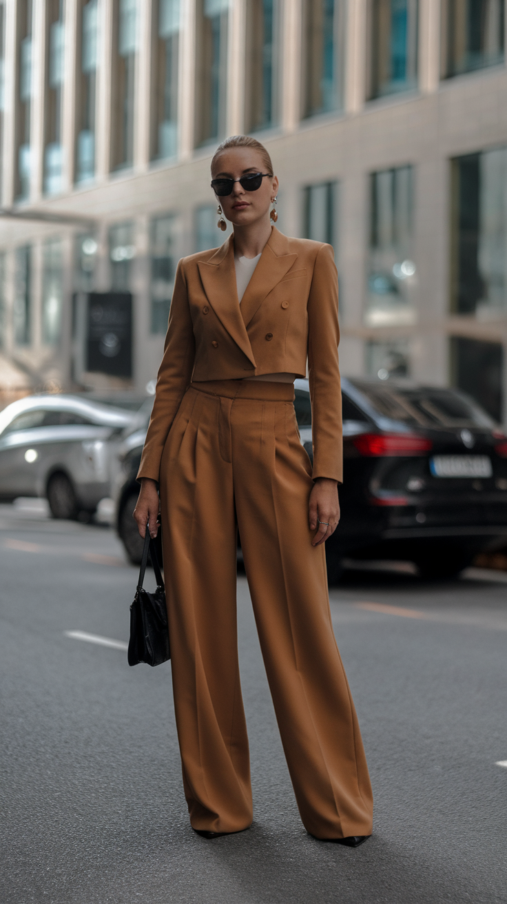 Cropped Blazer + High-Waist Pants