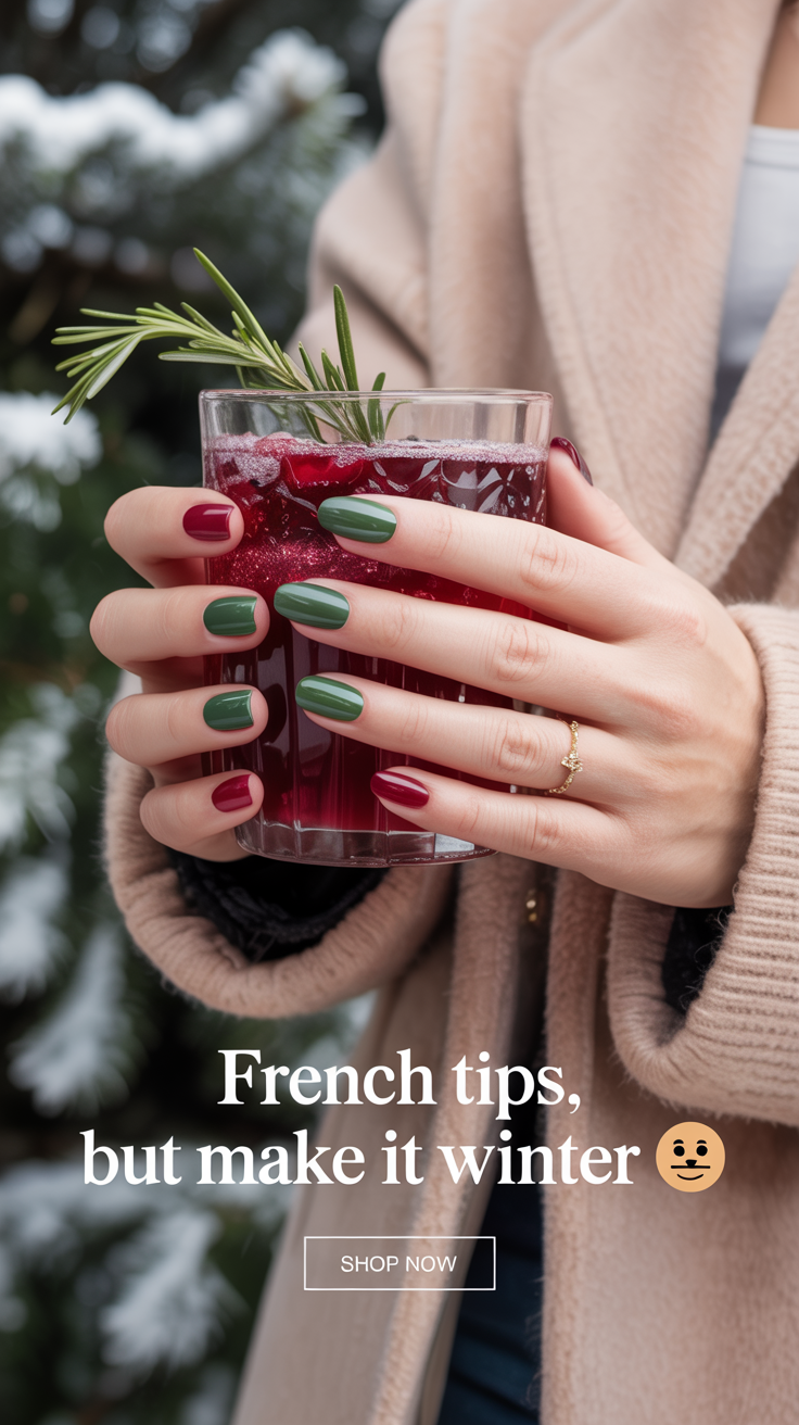 Evergreen French Tips