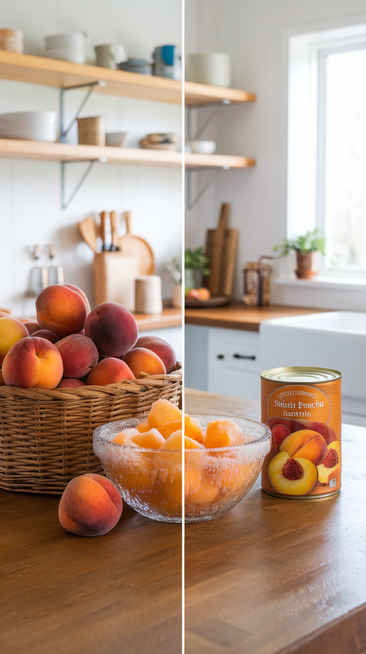 Fresh vs. Canned vs. Frozen The Peach Debate