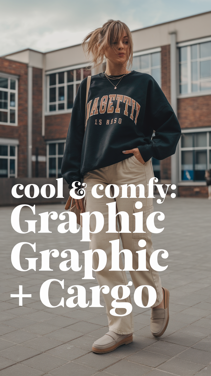 Graphic Sweatshirt + Cargo Pants