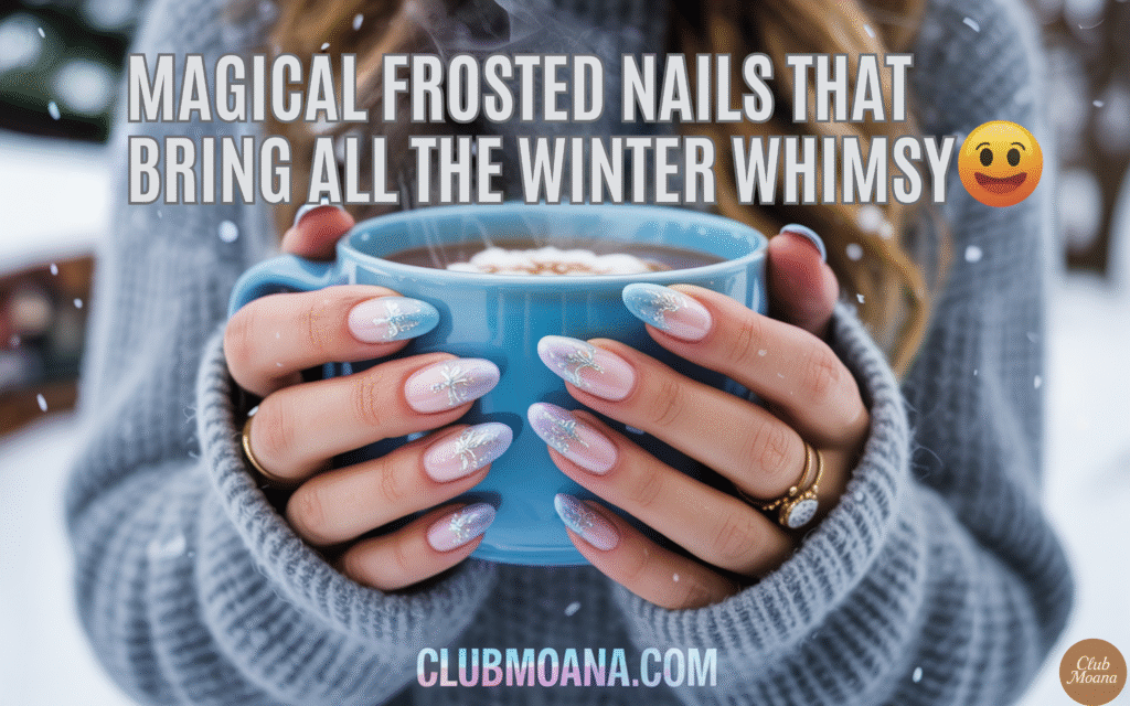 Magical Frosted Nails That Bring All the Winter Whimsy