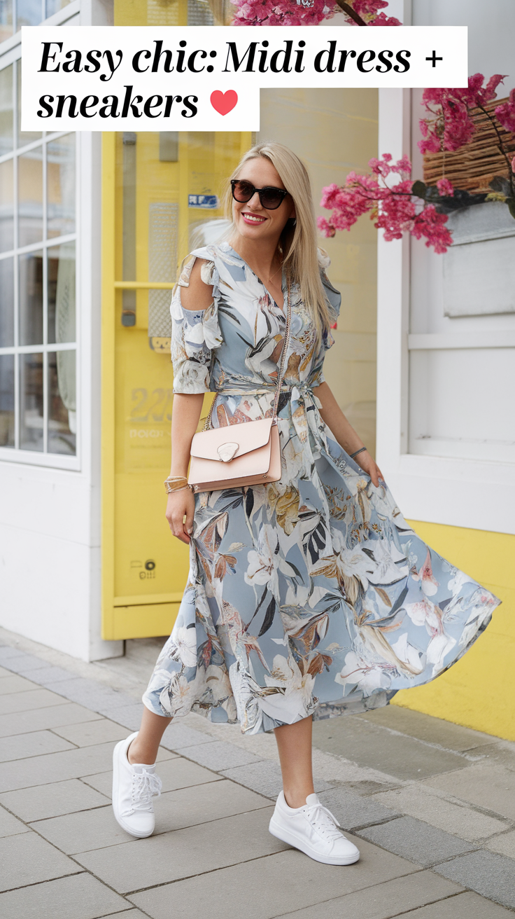 Midi Dress + Sneakers