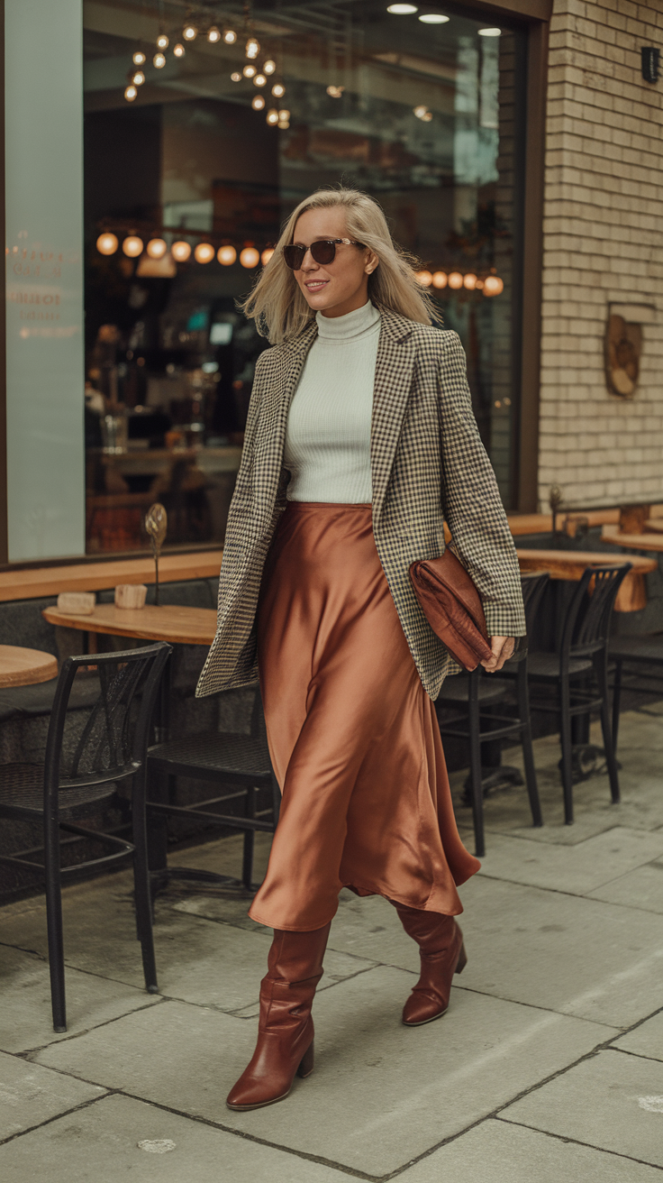 Midi Skirt + Tall Boots