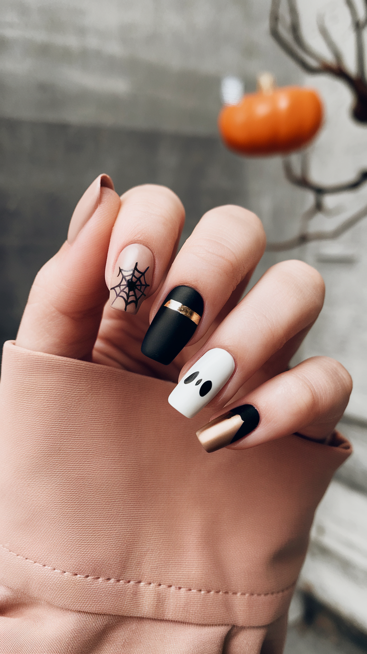Minimalist Halloween Nails