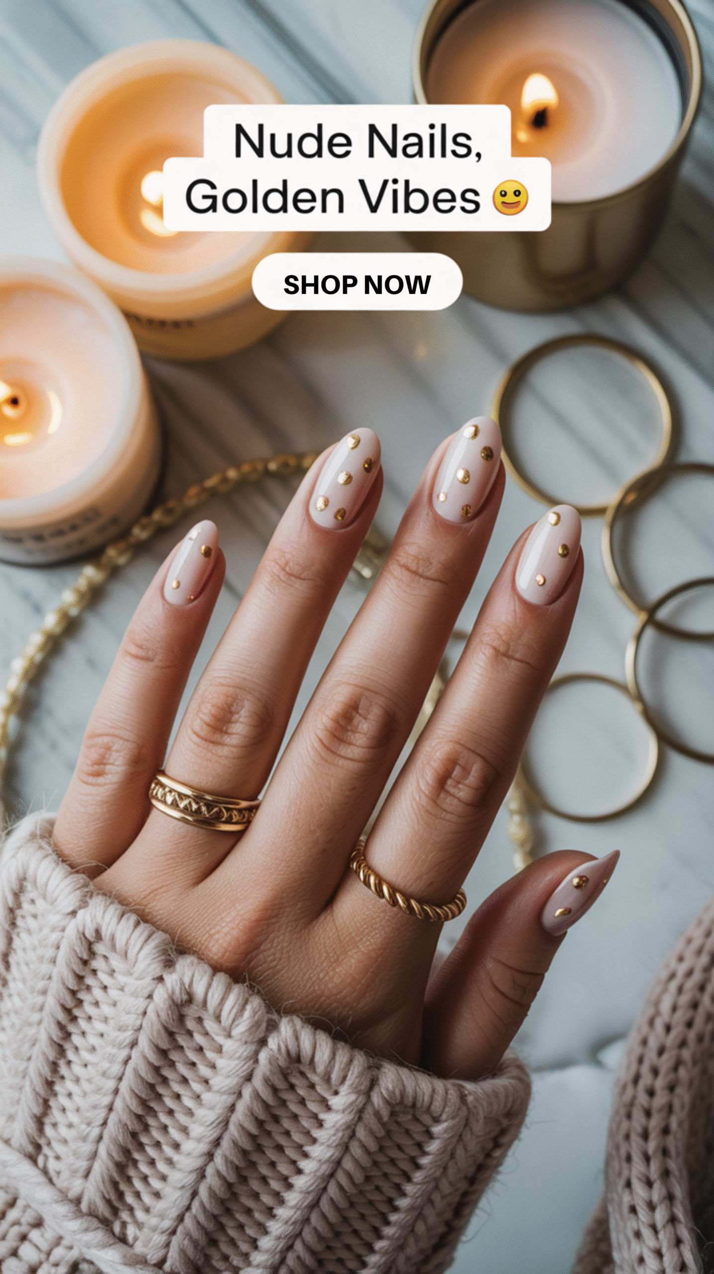 Nude with Gold Accents