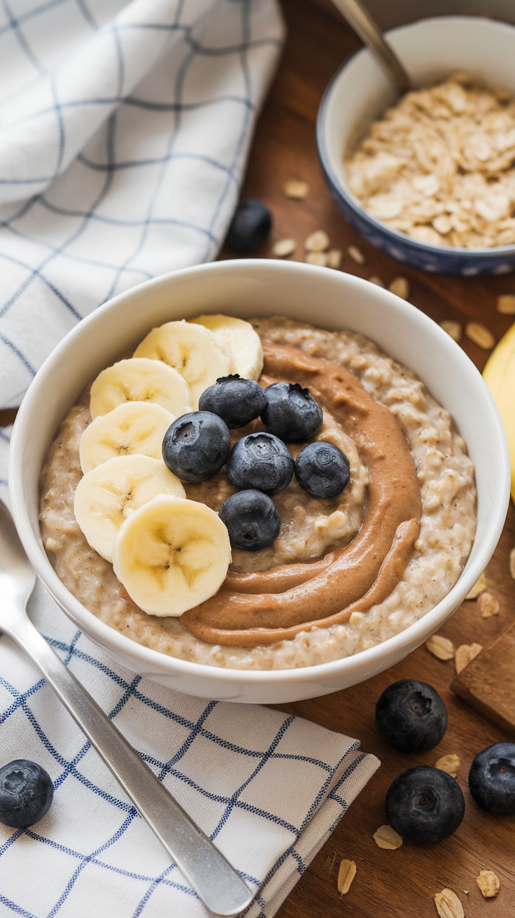 Oatmeal with Nut Butter & Fruit