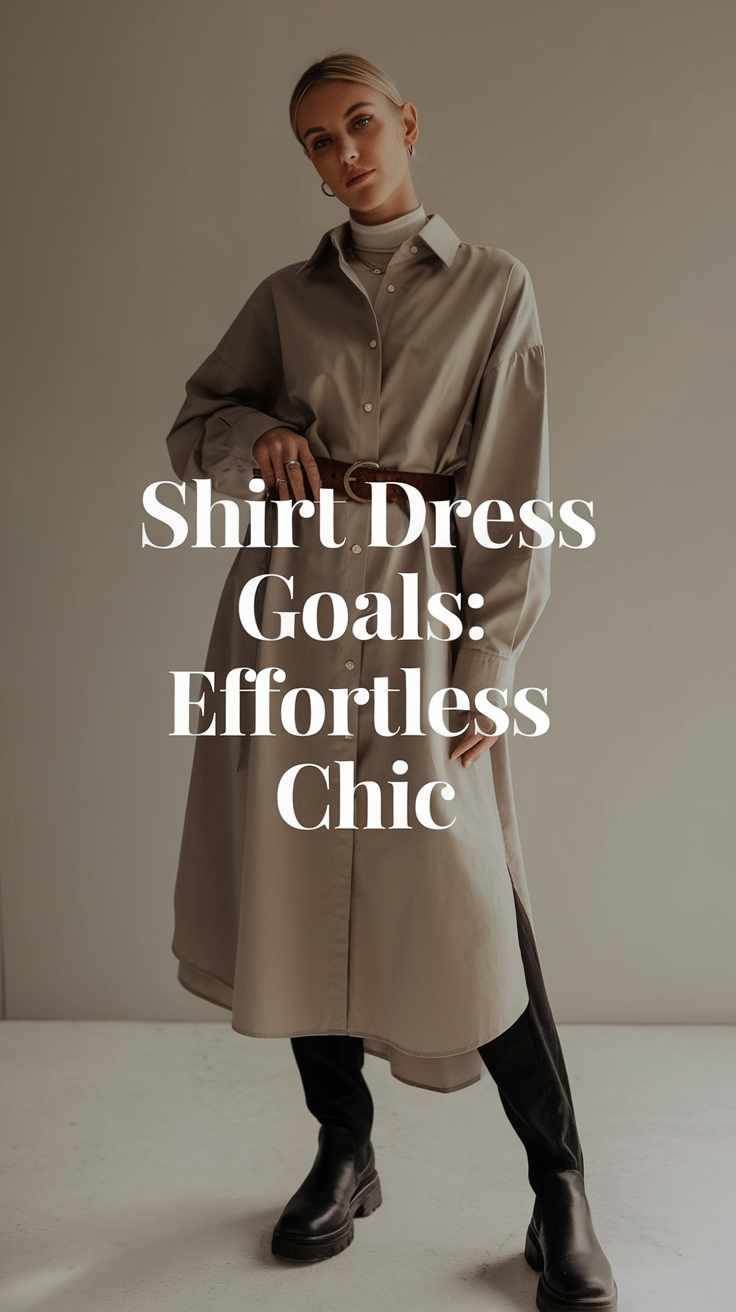Oversized Shirt Dress + Belt