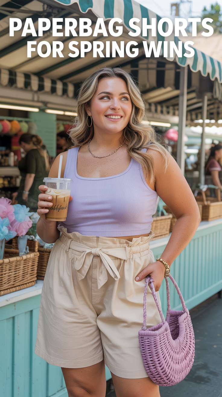 Paperbag Waist Shorts + Tank