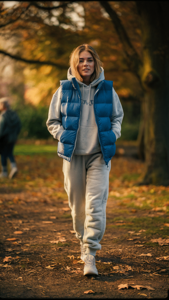 Puffer Vest + Hoodie + Joggers