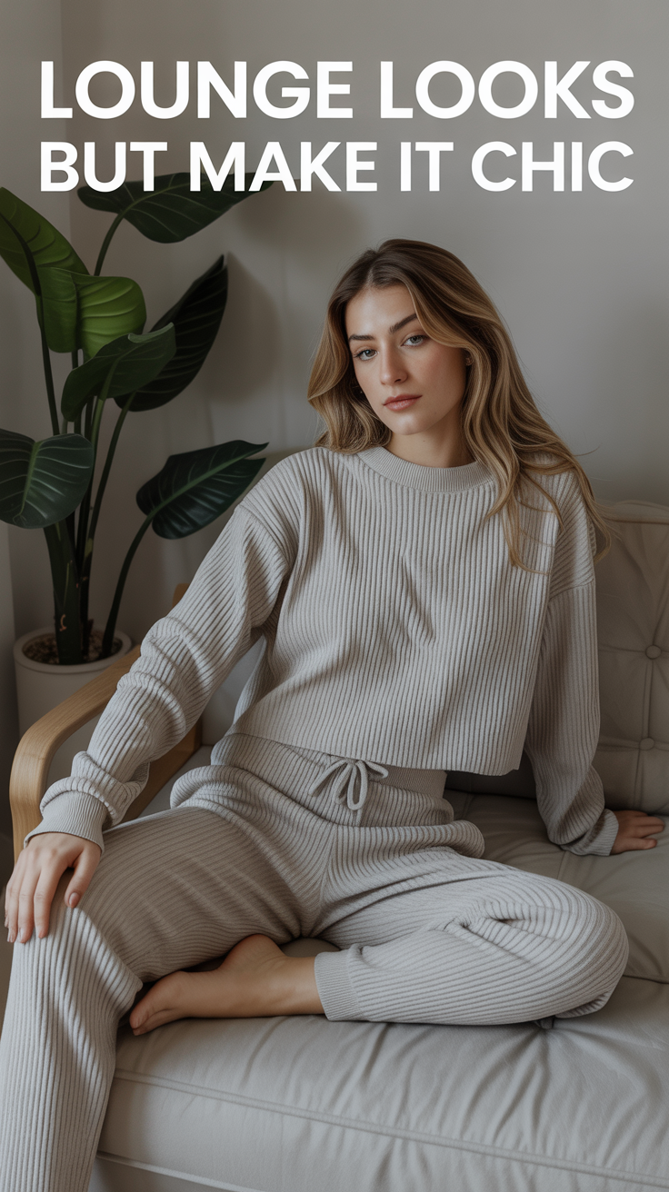 Ribbed Knit Matching Set