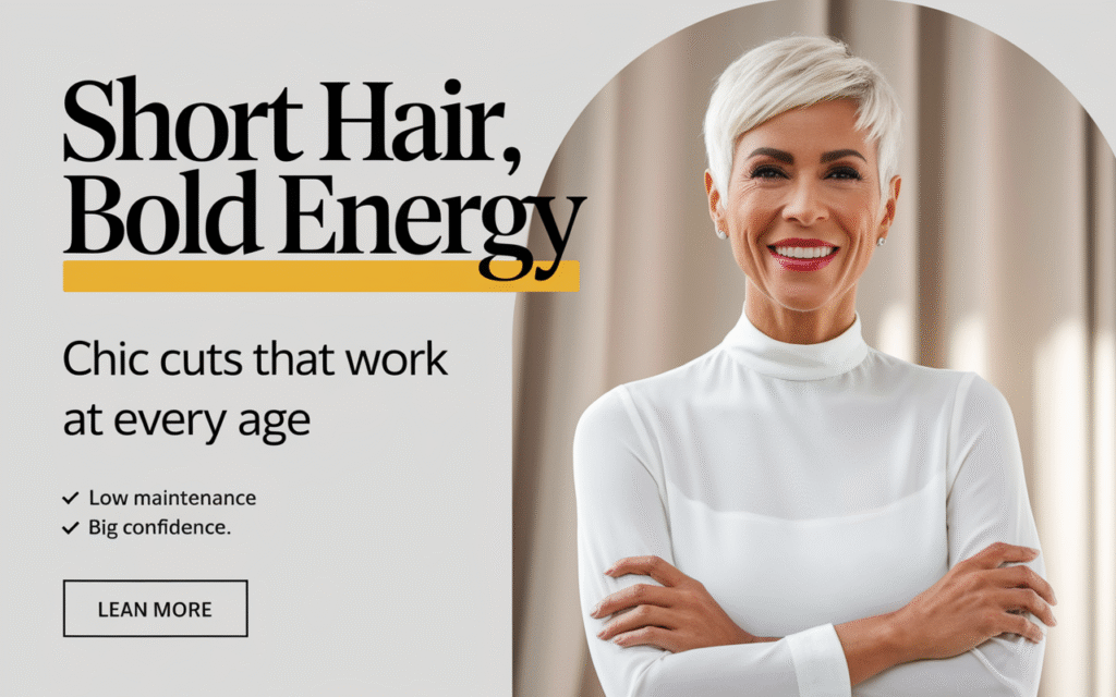 Short Hair, Bold Energy – Styles That Celebrate Every Age