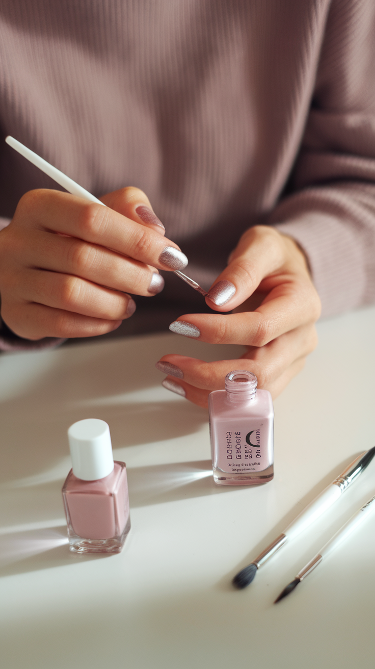 Step-By-Step DIY Frosted Nails at Home