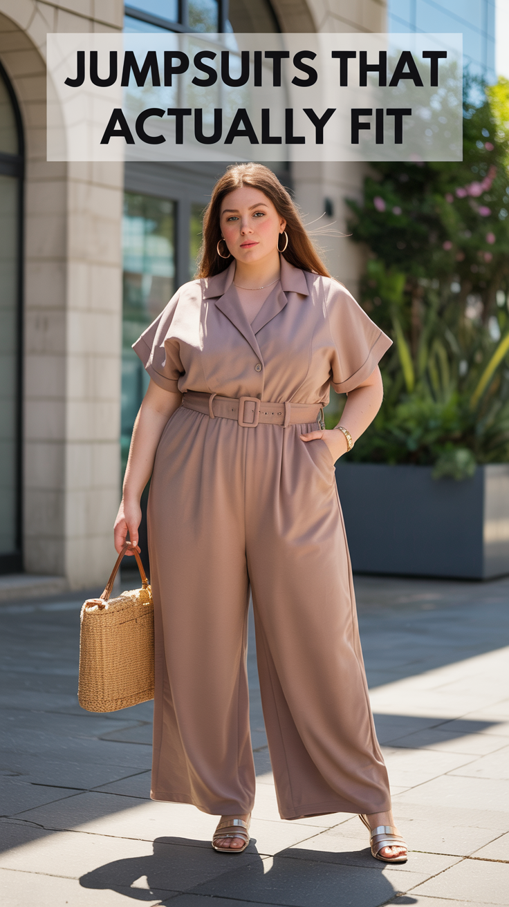 Wide-Leg Jumpsuit With Defined Waist