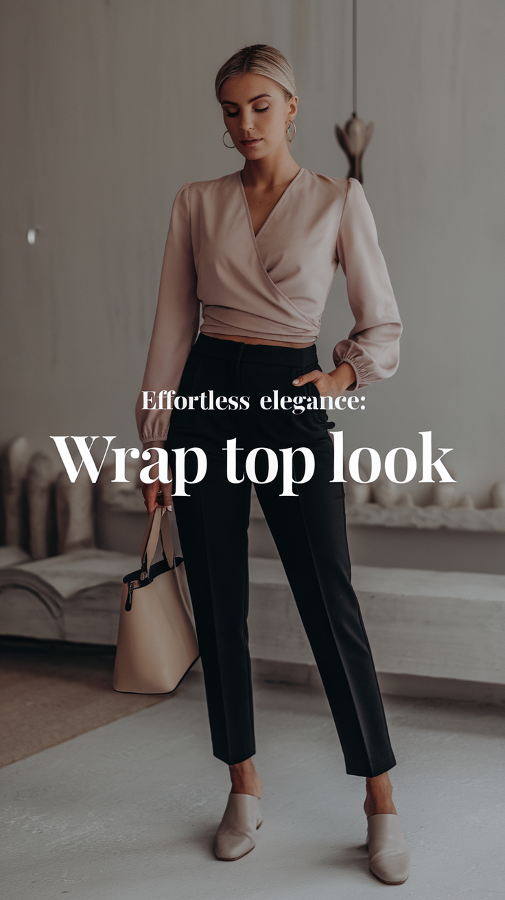 Wrap Top + Slim Pants