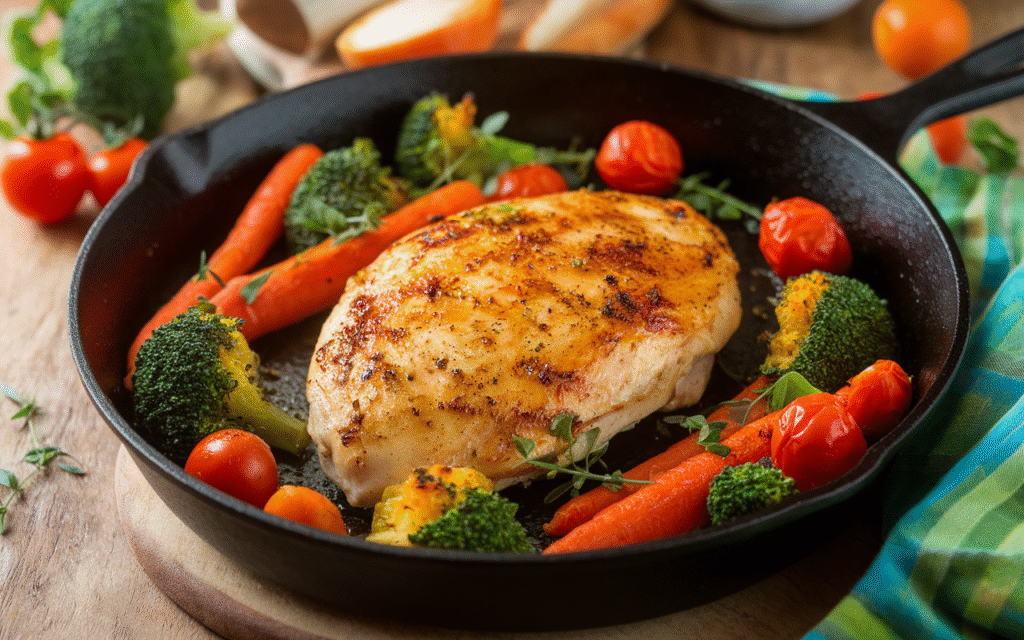One-Pan Garlic Butter Chicken & Veggies