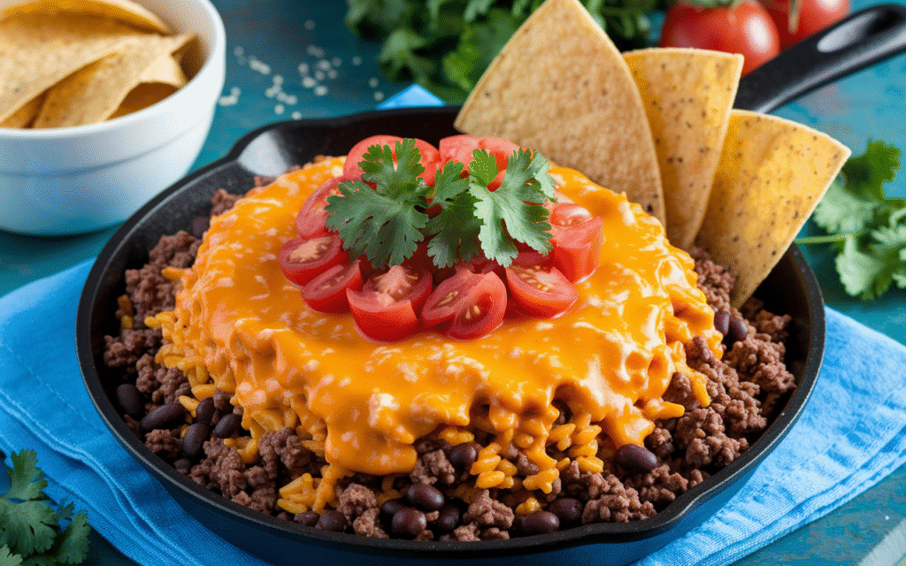 Cheesy One-Pot Taco Skillet