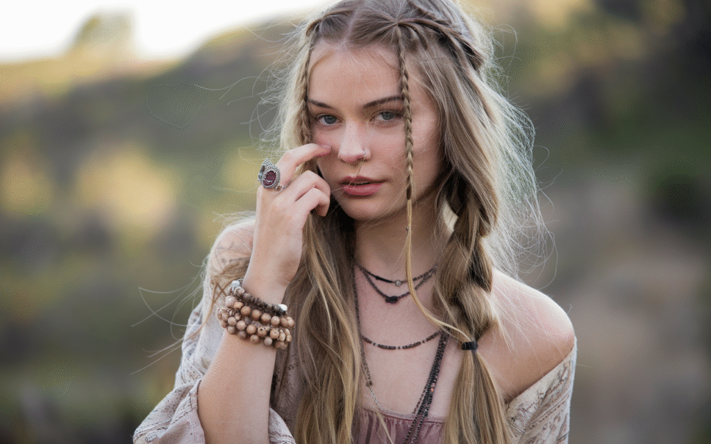 Mini Braids + Loose Hair Combo