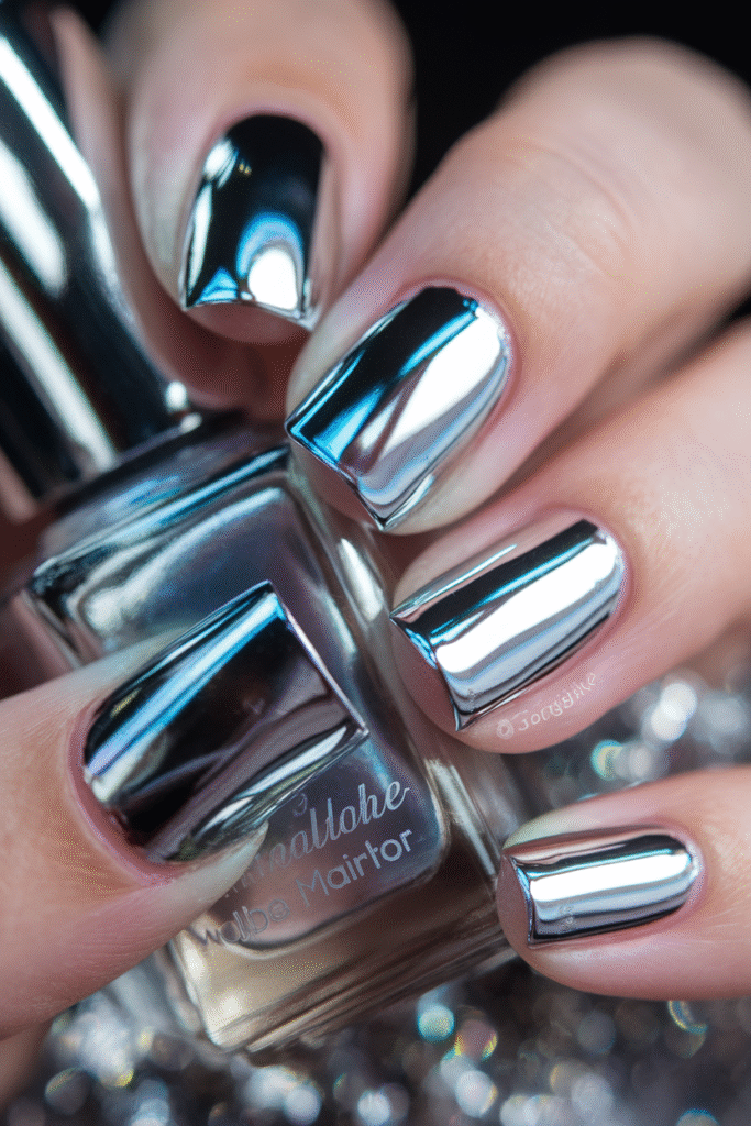 Chrome Nails That Shine Like Mirrors
