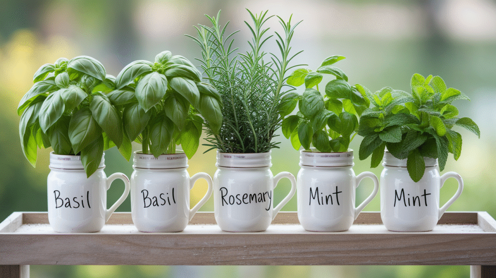 Grow a Mini Herb Garden in Cute Containers