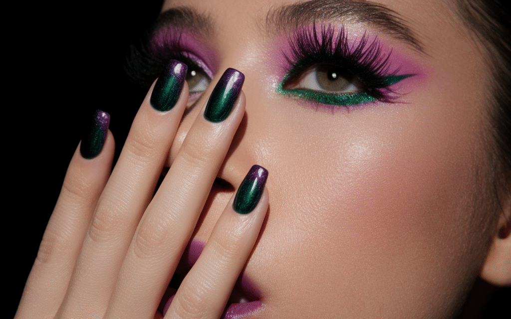 Velvet Cat Eye Nails