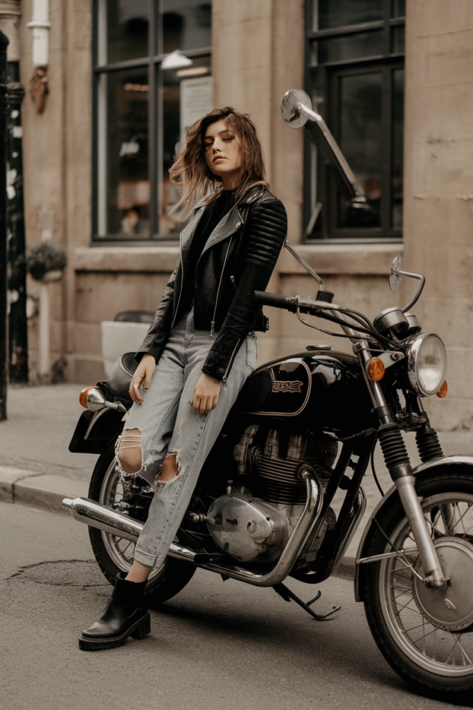 The “Cool Girl” Leather Jacket