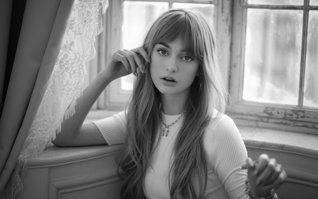 Curtain Bangs with Soft Waves