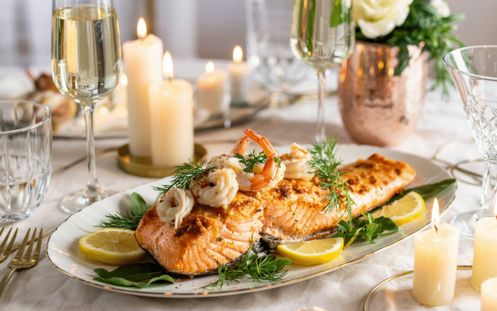Indulge in Luxury: Crab & Shrimp Stuffed Salmon for Your Next Celebration