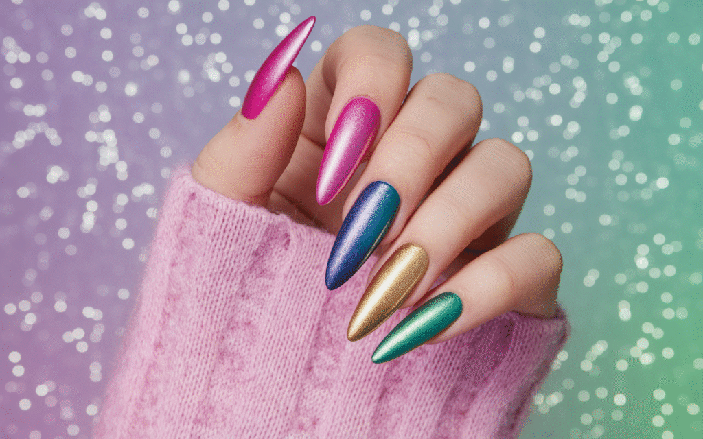 Blurred Aura Nails