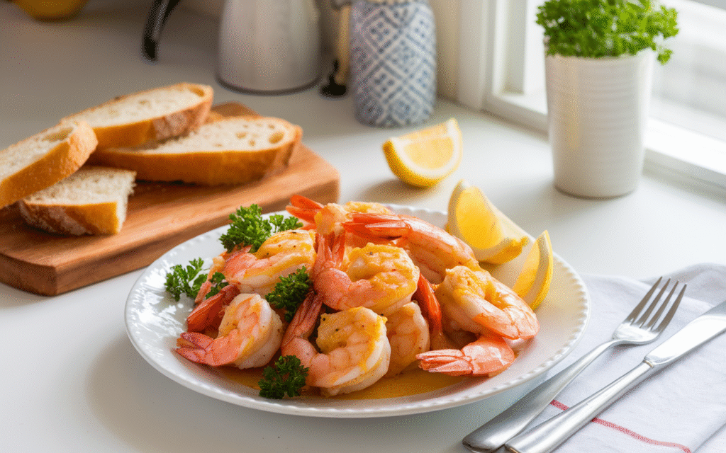 Garlic Shrimp with Lemon Butter Sauce