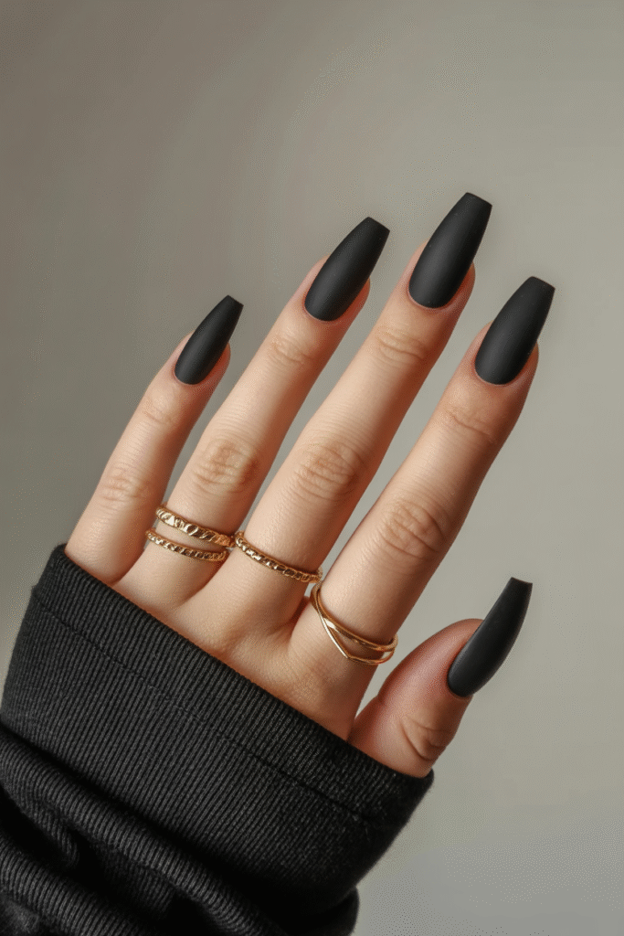 Matte Black (The Cool Girl Nails)