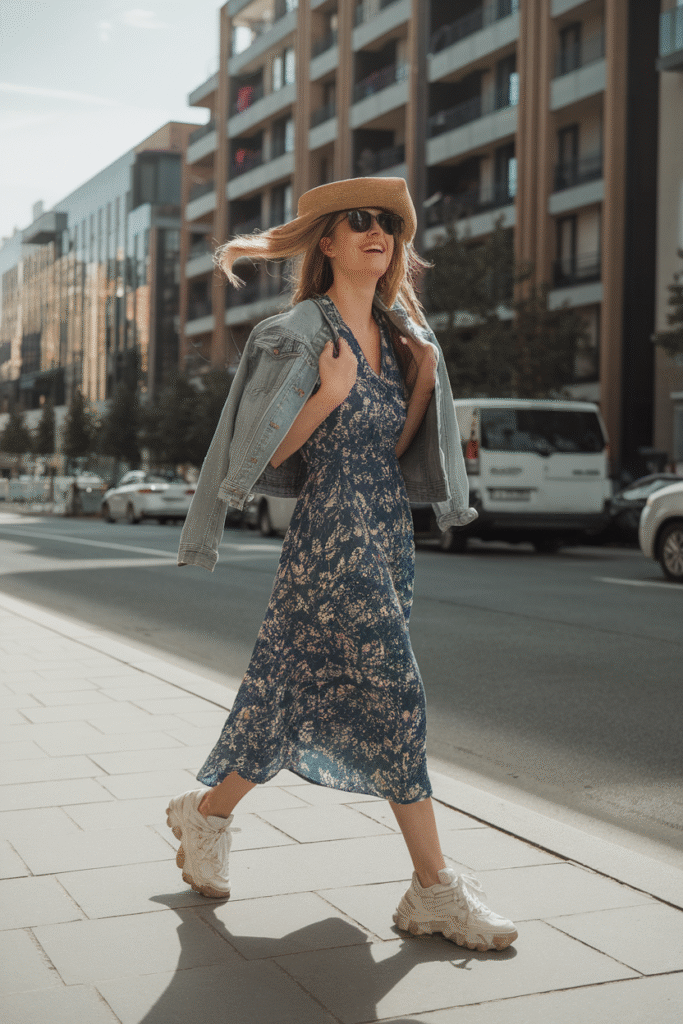 Sneakers + Dress Unexpectedness