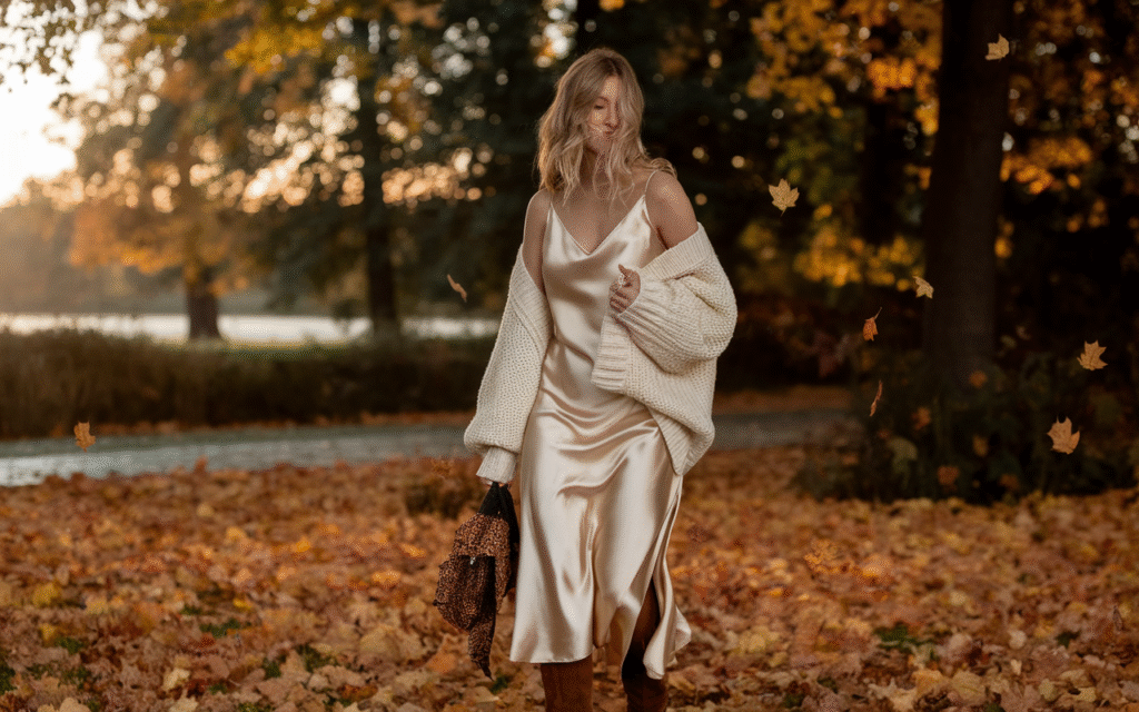 Slip Dress + Chunky Sweater