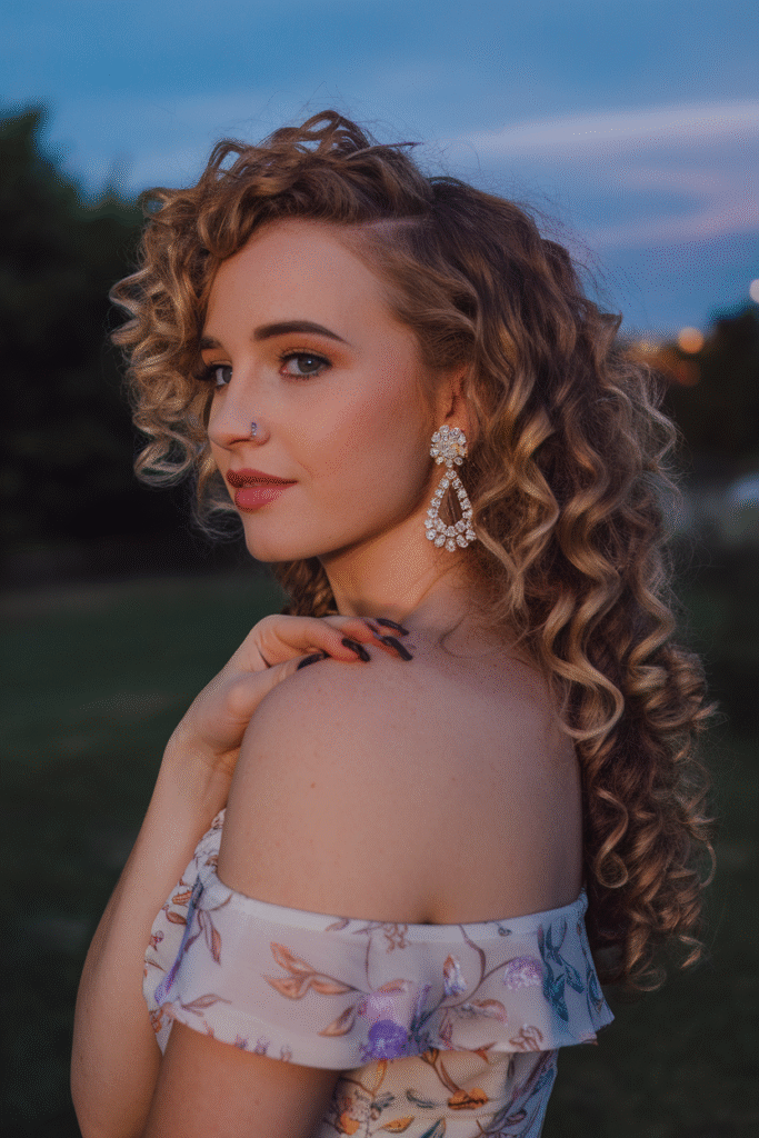Side-Swept Curls