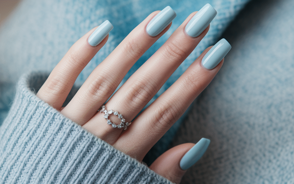 Blueberry Milk Nails