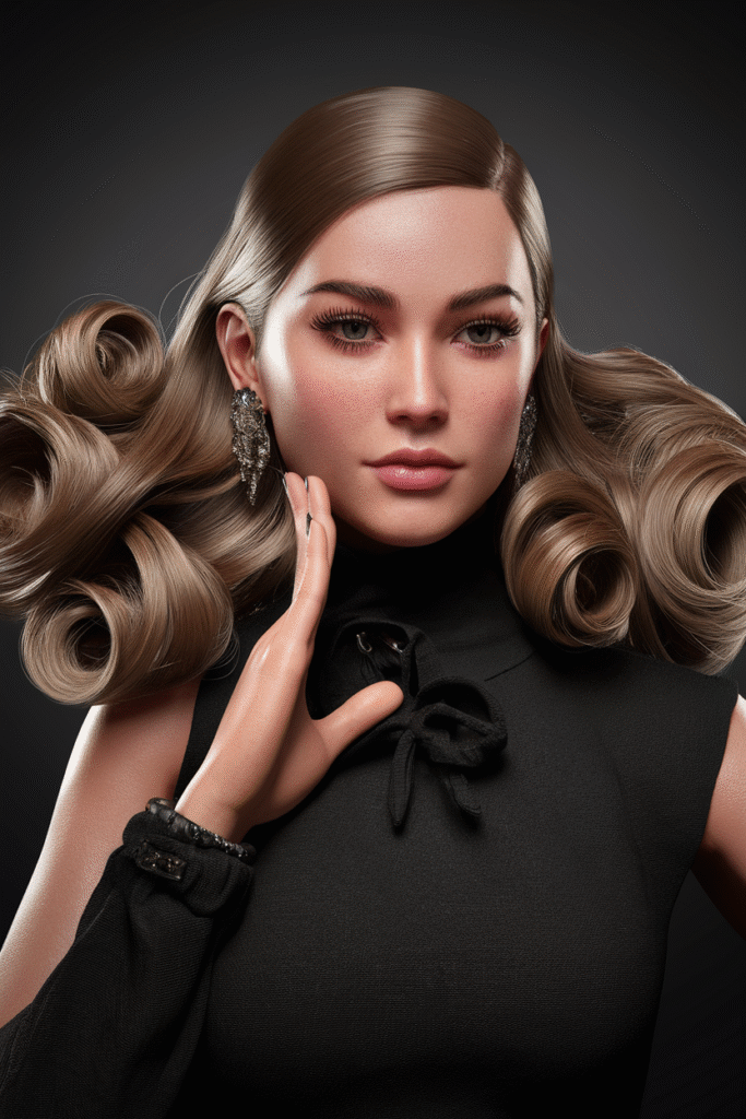 Sleek Roots + Big Curls