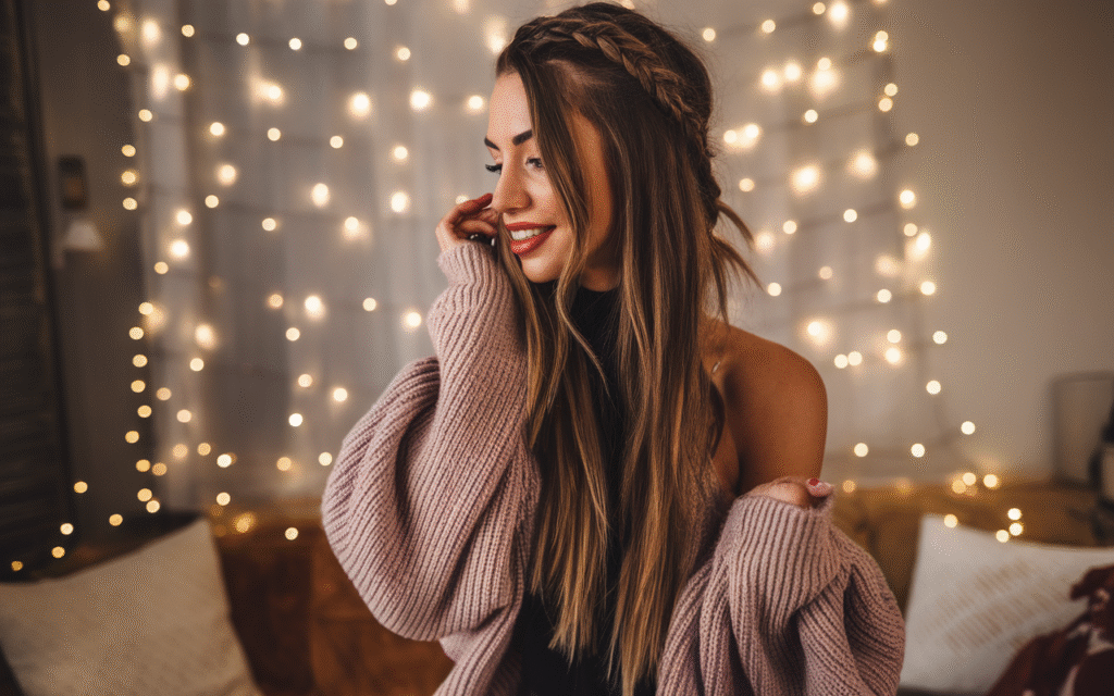 Half-Up Braided Bun