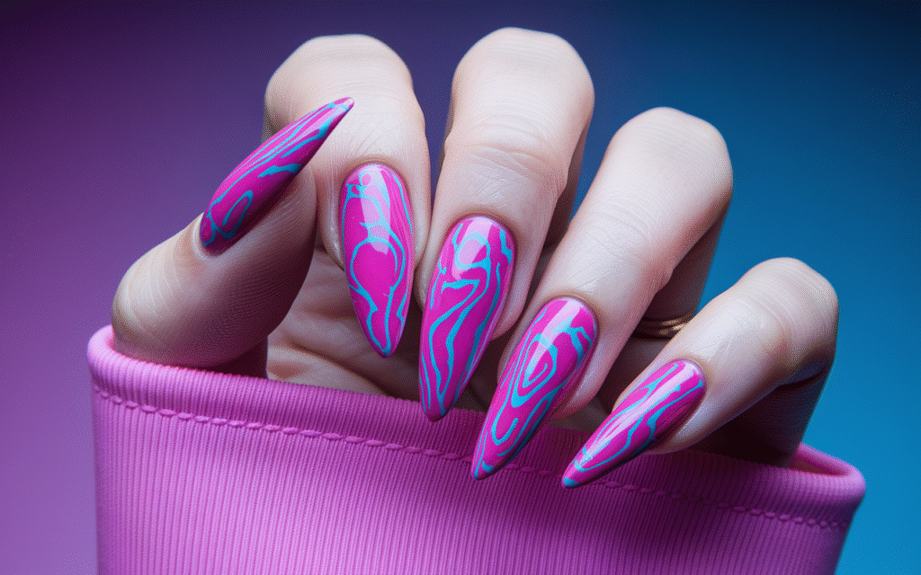 Melted Aura Nails