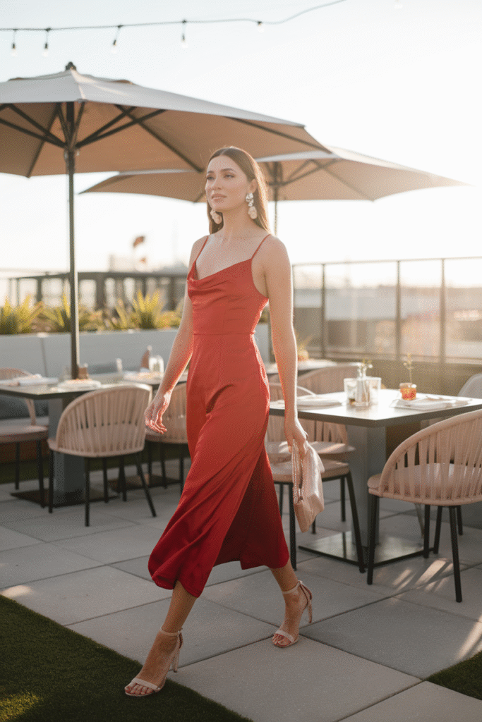 Statement Dress + Minimal Accessories