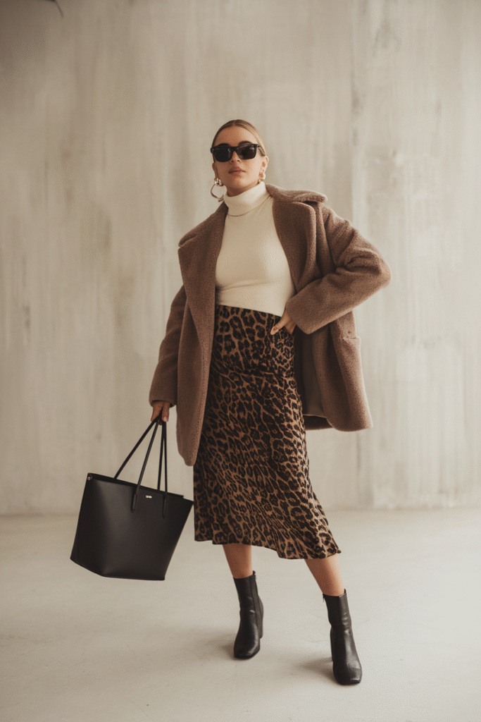 Bold Prints + Neutral Layers
