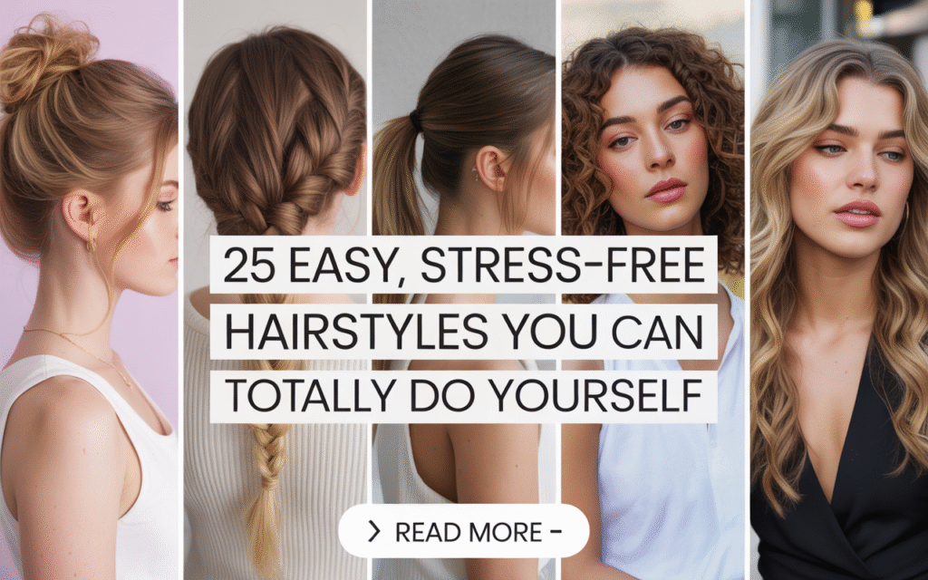 25 Easy, Stress-Free Hairstyles You Can Totally Do Yourself