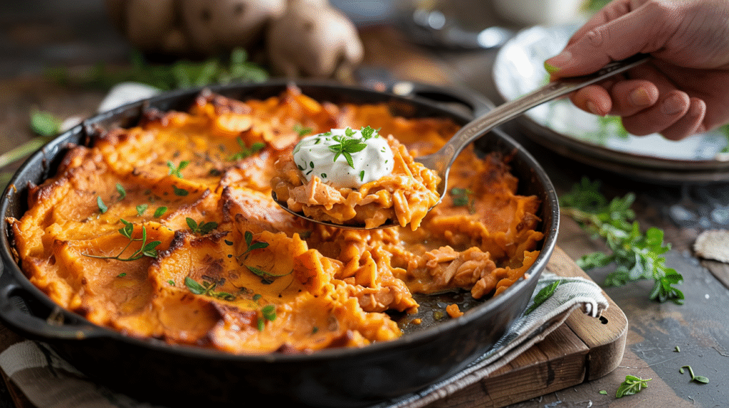 Chicken and Sweet Potato Shepherd’s Pie