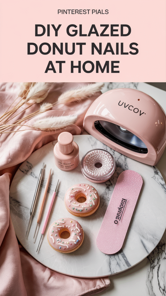 DIY Glazed Donut Nails at Home