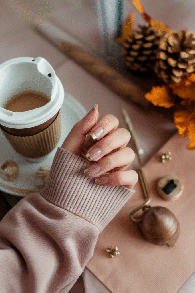 Nude With Gold Tips